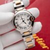 Cartier Ballon Bleu W2BB0032 White Dial Demi Gold