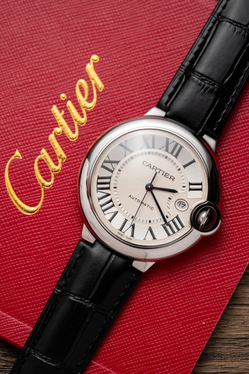 Cartier Ballon Bleu WSBB0026 White Dial Leather Strap