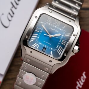 Cartier Santos WSSA0013 Blue Dial Best Replica