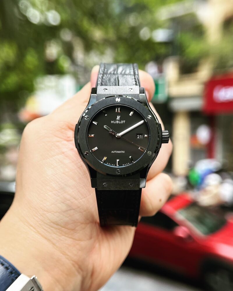 Hublot Classic Fusion Black Magic Leather Strap