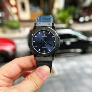 Hublot Classic Fusion Ceramic Blue Leather Strap