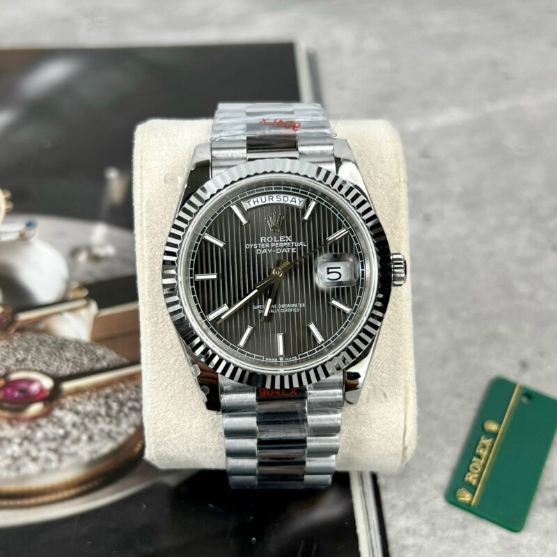 Rolex Day-Date 228239 Dark Rhodium Tuxedo Dial Best Replica 40mm