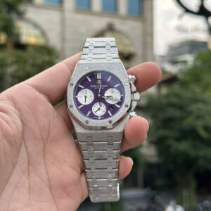 Audemars Piguet Royal Oak Chronograph 26331BC Purple Dial Frosted White Gold Replica