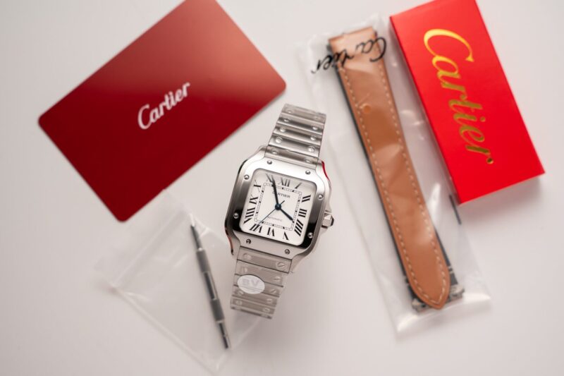 Cartier Santos WSSA0029 White Dial Best Replica 35.1mm