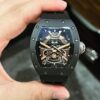 Richard Mille RM47 Samurai Black Ceramic Rubber Strap Replica 42.7mm