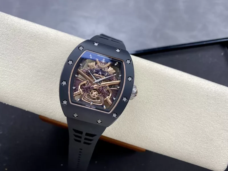 Richard Mille RM47 Samurai Real Tourbillon Black Ceramic Best Replica