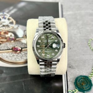 Rolex Datejust 126234 Olive-Green Palm-Motif Dial Jubilee Best Replica 36mm