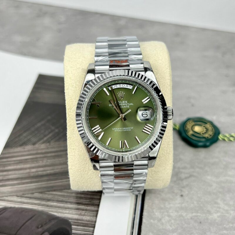 Rolex Day-Date 228239 Olive-Green Dial Best Replica V2 GMF