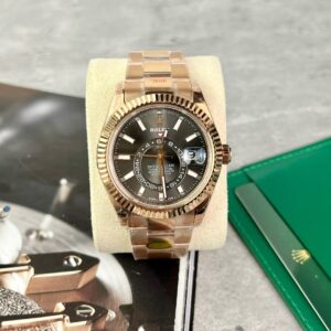 Rolex Sky-Dweller 336935 Rose Gold Grey Dial Oyster Bracelet Best Replica