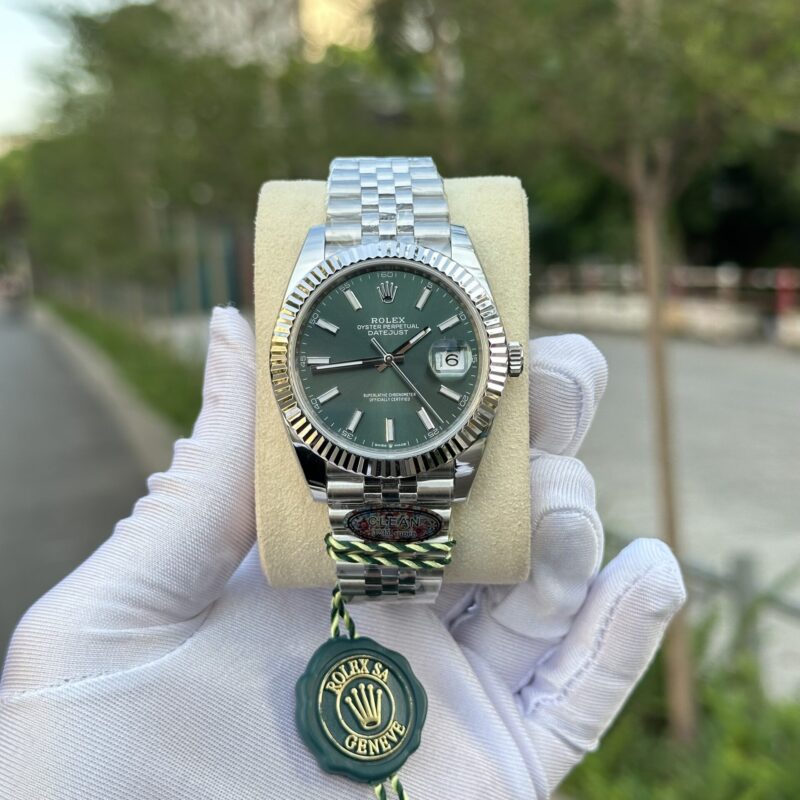 Rolex Datejust 41 Green Dial Jubilee Bracelet Replica Clean Factory