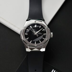 Hublot Classic Fusion Orlinski Titanium Black Dial Rubber Strap Replica HBF 40mm