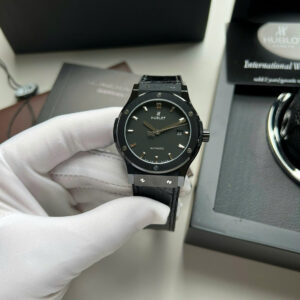 Hublot Classic Fusion Black Ceramic Leather Strap Genuine SW300 Movement 1:1 Copy Super Clone 42mm