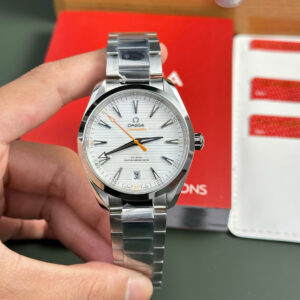 Omega Seamaster Aqua Terra Co-Axial Master Chronometer White Dial Orange Hand 1:1 Copy 41mm