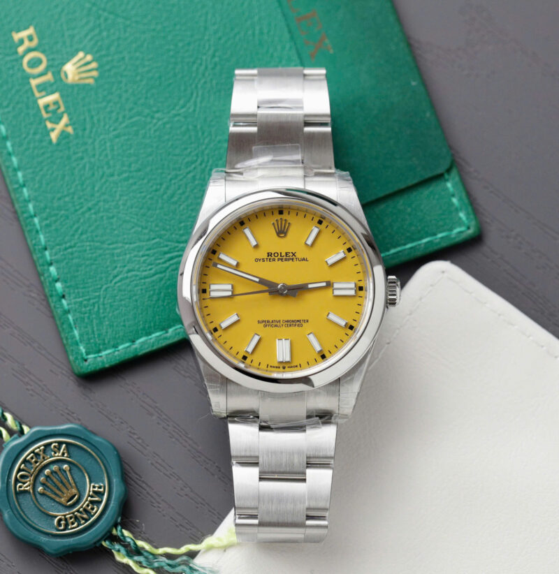 Rolex Oyster Perpetual 124300 Yellow Dial 1:1 Copy Best Edition VSF 41mm