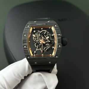 Richard Mille RM035 Asion Edition Black Carbon TPT Rubber Strap Replica